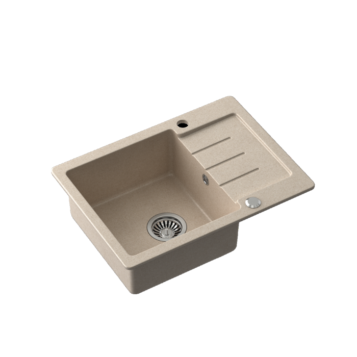 Zlew Johnny 116 Steingran beż 60x44x18.5 i syfon