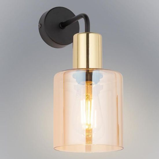 Obrazek Kinkiet Sierra black/bursztyn 6664 K1