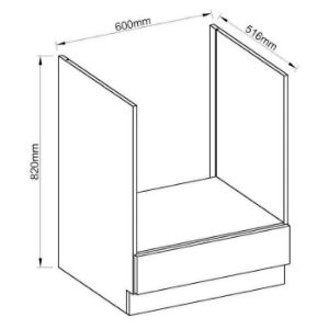 Obrazek Szafka kuchenna VIGO grafit mat 60D GAZ BB