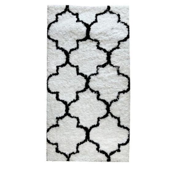 Obrazek Dywan Shaggy Sonic 0.8/1.5 Psr-13552 white/black