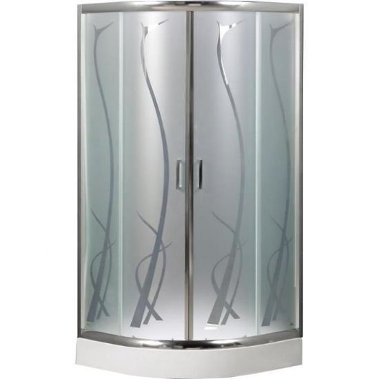 Obrazek Kabina pół.Paros 90/185 szkło malowane-chrom