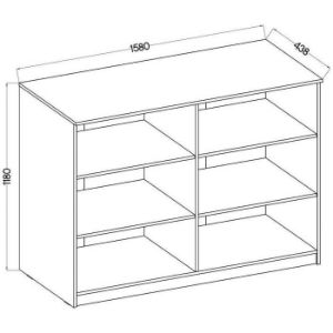 Obrazek Regał Szeroki Malta Dąb Artisan Typ 840