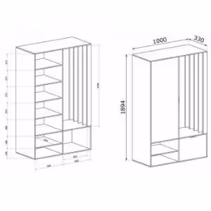 Obrazek Garderoba Milo Dąb Artisan