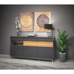 Obrazek Komoda Onyx K170-3KS1F/ON anthracite/pacific walnut