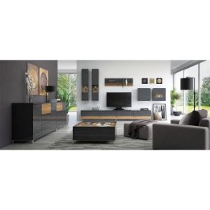 Obrazek Komoda Onyx K170-3KS1F/ON anthracite/pacific walnut
