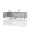 Obrazek Szafka RTV Avis TV130-1K1F/AV lakierowane pacific walnut/crystal 