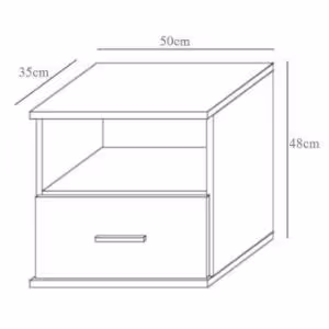 Obrazek Szafka nocna Goda II 1S dąb sonoma/biały
