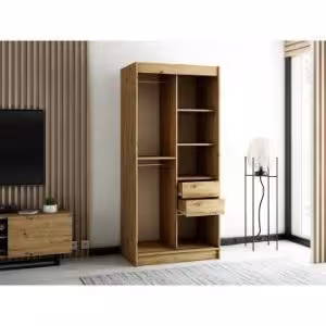 Obrazek Szafa Lamelo 100 Dąb Artisan/Czarny