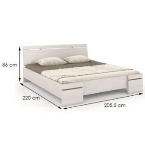 Obrazek Łóżko sosnowe Skandica Sparta maxi 200X200 biały