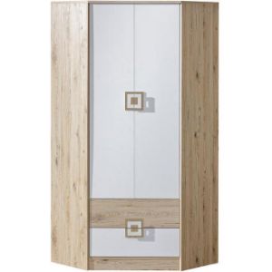 Obrazek Szafa narożna Nico biały/dąb jasny nr-2