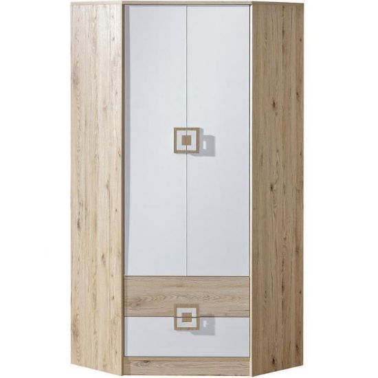 Obrazek Szafa narożna Nico biały/dąb jasny nr-2