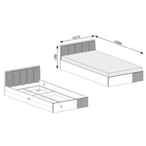 Obrazek  Łóżko Cali C16 140+Stelaż Artisan 