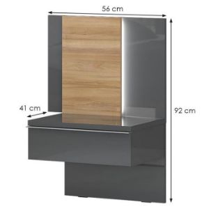 Obrazek Szafka nocna Onyx ns1/on pacific walnut/anthracit