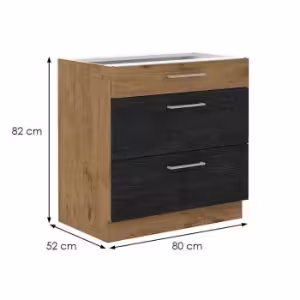 Obrazek Szafka Kuchenna VIGO Dark 80D 3S BB