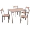 Obrazek Zestaw stół i krzesła Mokka 1+4 Silver/Sonoma 