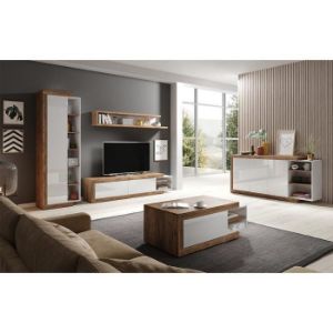 Obrazek Ława Sintra 99 dąb samdal-biały/dąb Samdal-biały połysk 