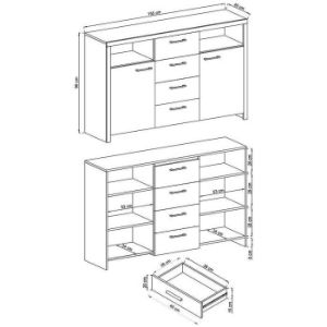 Obrazek Komoda Sky sk155 dąb riviera