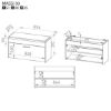 Obrazek Szafka na buty siedzisko 50x90 Massi 03 dąb wotan/biały