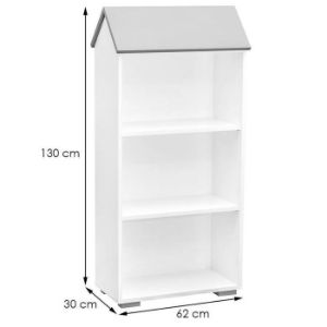 Obrazek Regał Bb02 3p Biały plus Popiel