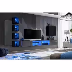 Obrazek Meblościanka Switch Xxvi Grafit/Czarny