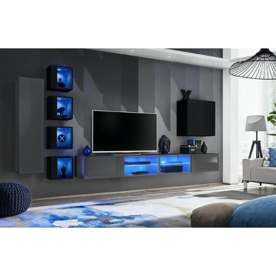 Obrazek Meblościanka Switch Xxvi Grafit/Czarny