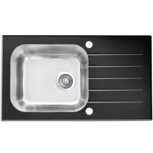 Obrazek Zlew szklany Venom czarny 780x435 z syfonem