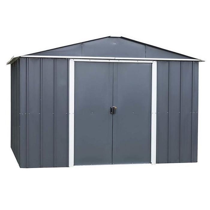 Metalowy domek ogrodowy Antracyt 65AEYZ 202cmX137cm