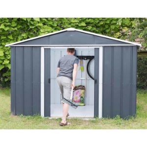 Obrazek Metalowy domek ogrodowy Antracyt 65AEYZ 202cmX137cm