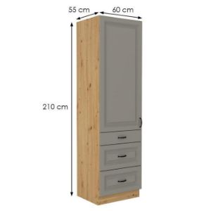 Obrazek Szafka kuchenna Stilo claygrey/artisan 60dks/210 3s 1f