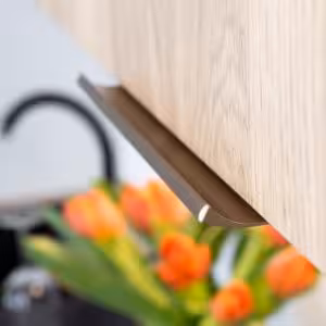 Obrazek Szafka kuchenna Denis d15 cargo + kosz czarny mat/biały 