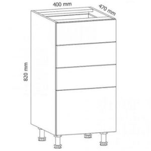 Obrazek Szafka kuchenna Gardena D40S4 white