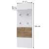 Obrazek Wieszak Stela Clk Tobacco Oak/Crystal White