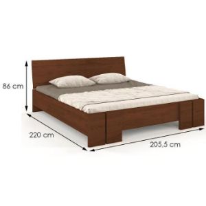 Obrazek Łóżko bukowe Skandica Vestre maxi 200X200 cm. orzech 