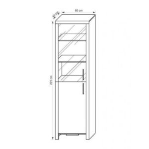 Obrazek Regał Cezar 6 P/L sonoma