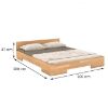 Obrazek Łóżko drewniane bukowe Skandica Spectrum niskie 200x200 naturalny