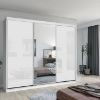 Obrazek Szafa Lux 250 Biała/ 1 x Lustro/ 2 x Biały Połysk