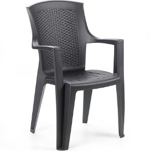 Obrazek Krzesło ogrodowe plastikowe Eden antracyt
