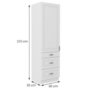 Obrazek Szafka kuchenna STILO biały mat/biały 60dks-210 3s 1f