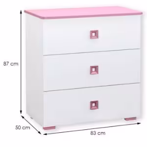 Obrazek Komoda Bb05 Biały/Różowy