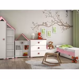 Obrazek Komoda Bb05 Biały/Różowy