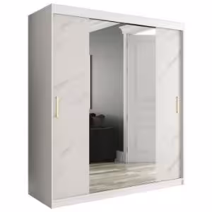 Obrazek Szafa Marmur T1 180 Biały/Marmur Biały