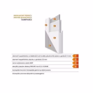 Obrazek Drzwi wewnętrzne Tamparo 2 80P dąb naturo WC + podcięcie