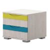 Obrazek Szafka nocna JOY-NS2 polar pine/mango/lime/torquise 