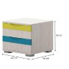 Obrazek Szafka nocna JOY-NS2 polar pine/mango/lime/torquise 
