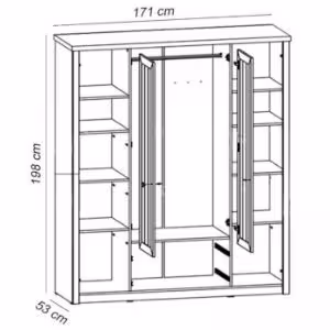 Obrazek Szafa Prowansja S4D sosna andersen/dąb lefkas ciemny