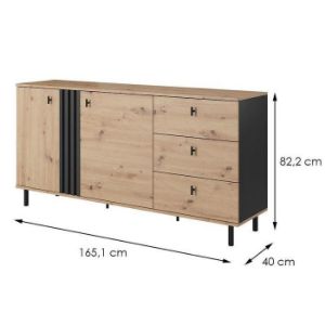 Obrazek Komoda Madis D Dąb Artisan/Antracyt