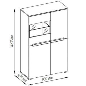 Obrazek Witryna Hill podwójna C1 biały połysk
