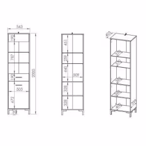 Obrazek Witryna Nevio 18 dąb artisan 