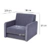 Obrazek Sofa rozkładana Luna popiel