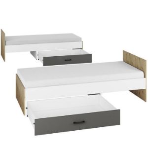 Obrazek Łóżko 96 plus stelaż Fini 09 dąb artisan/biały/antrac